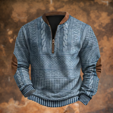 Anthony – Knitted Jumper with Zip Detail