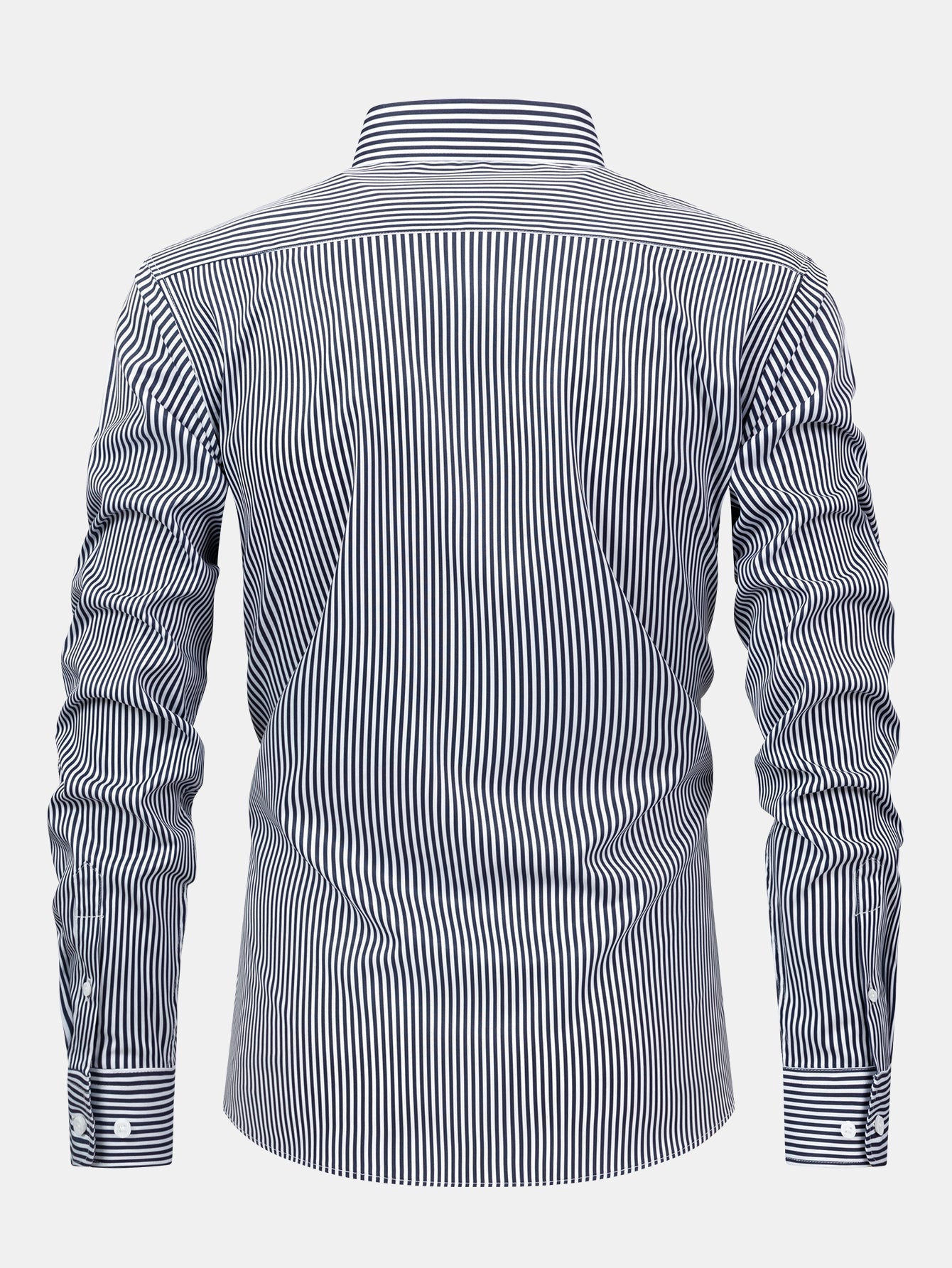 Long-Sleeve Striped Button-Down Shirt