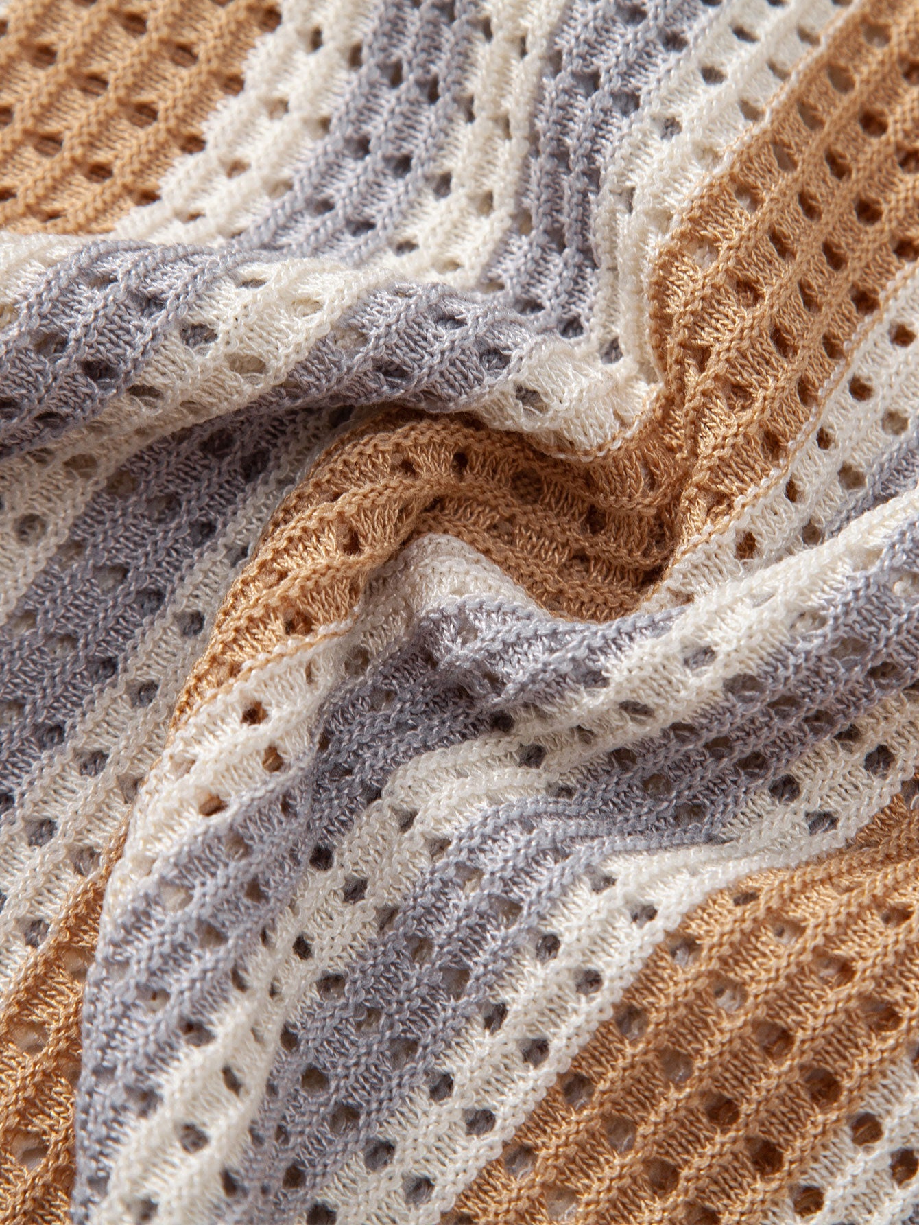 Striped Crochet-Eyelet Shirt & Straight-Leg Linen Trousers