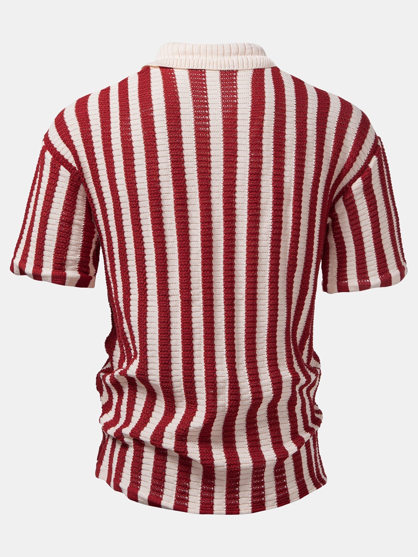 Dropped-Shoulder Shirt with Crochet Stripes & Straight-Leg Linen Trousers