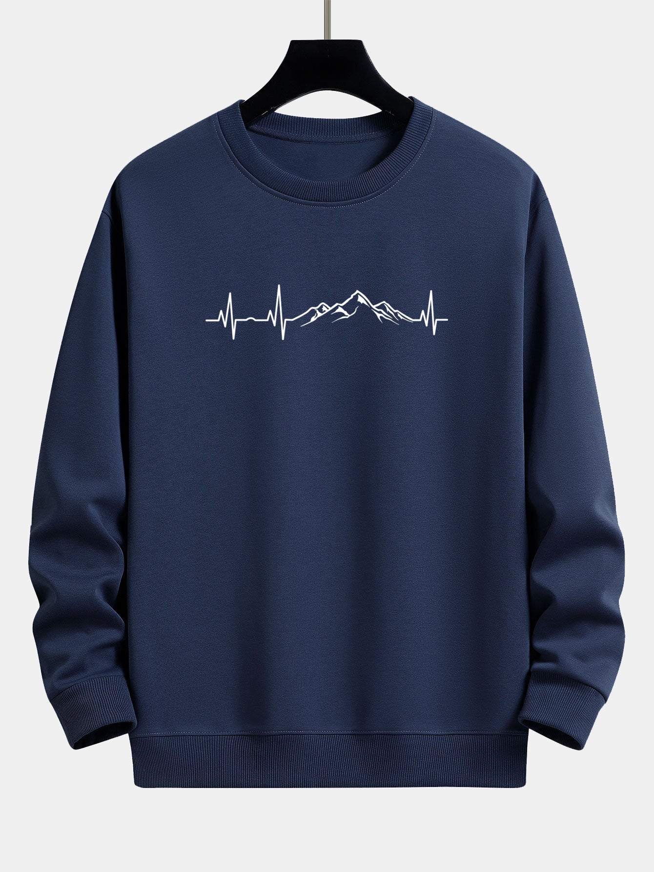 Heartbeat Mountain Graphic Relaxed-Fit Sweatshirt