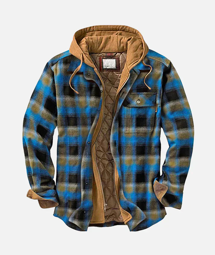 Alain – Checked patchwork jacket