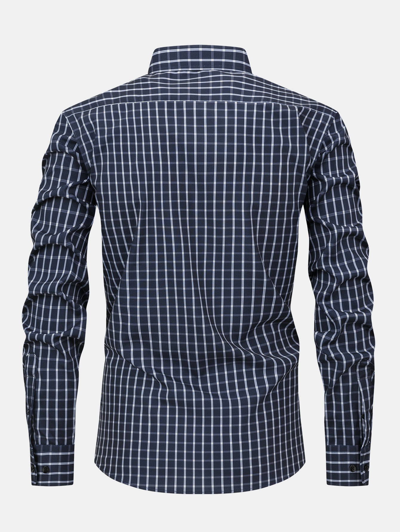 Checked Long-Sleeve Shirt & Straight Trousers