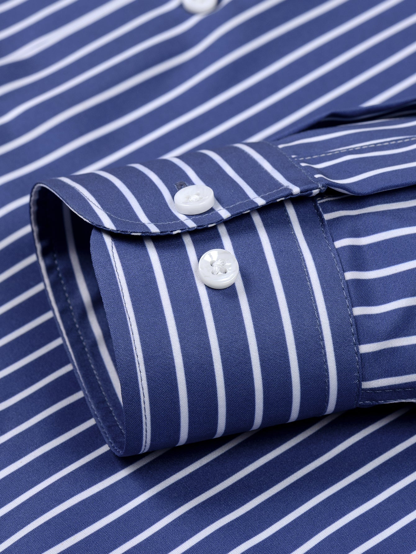 Long-Sleeve Striped Button-Up Shirt