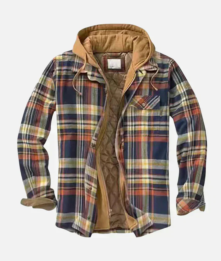 Alain – Checked patchwork jacket