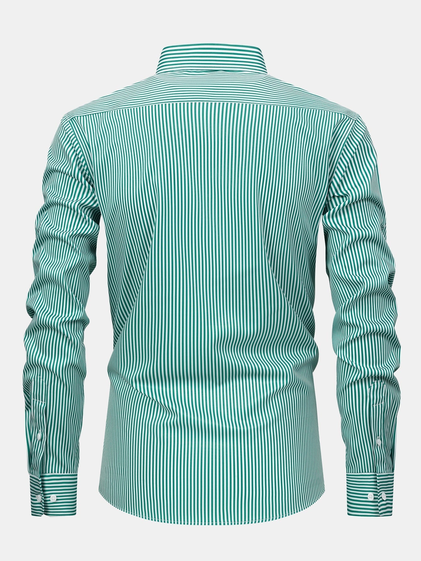 Long-Sleeve Striped Button-Down Shirt