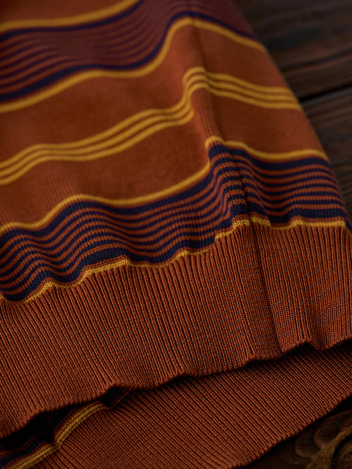 Multi-Border Knit Heavyweight Tee