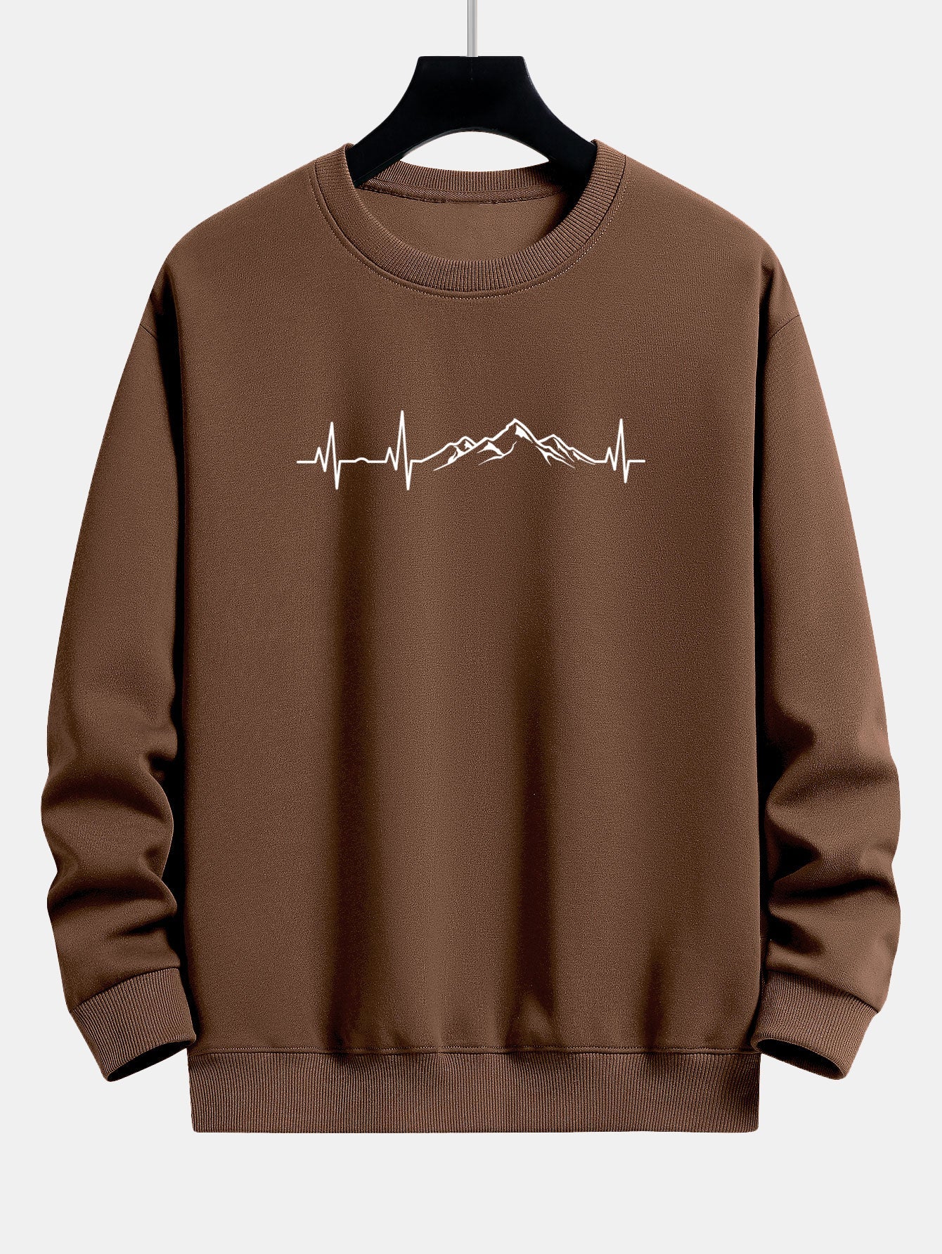Heartbeat Mountain Graphic Relaxed-Fit Sweatshirt
