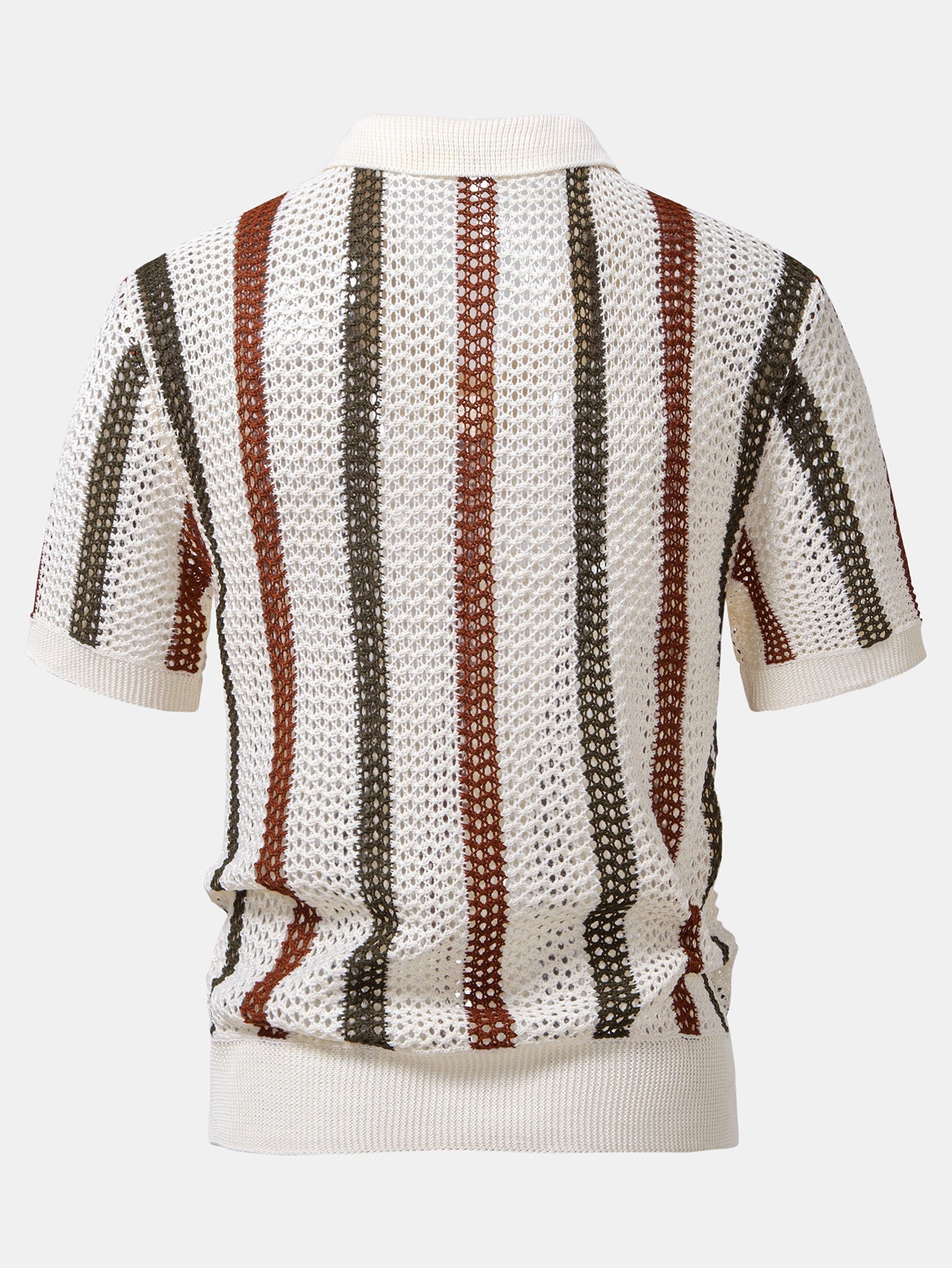 Crochet Polo & Straight-Leg Linen Trousers