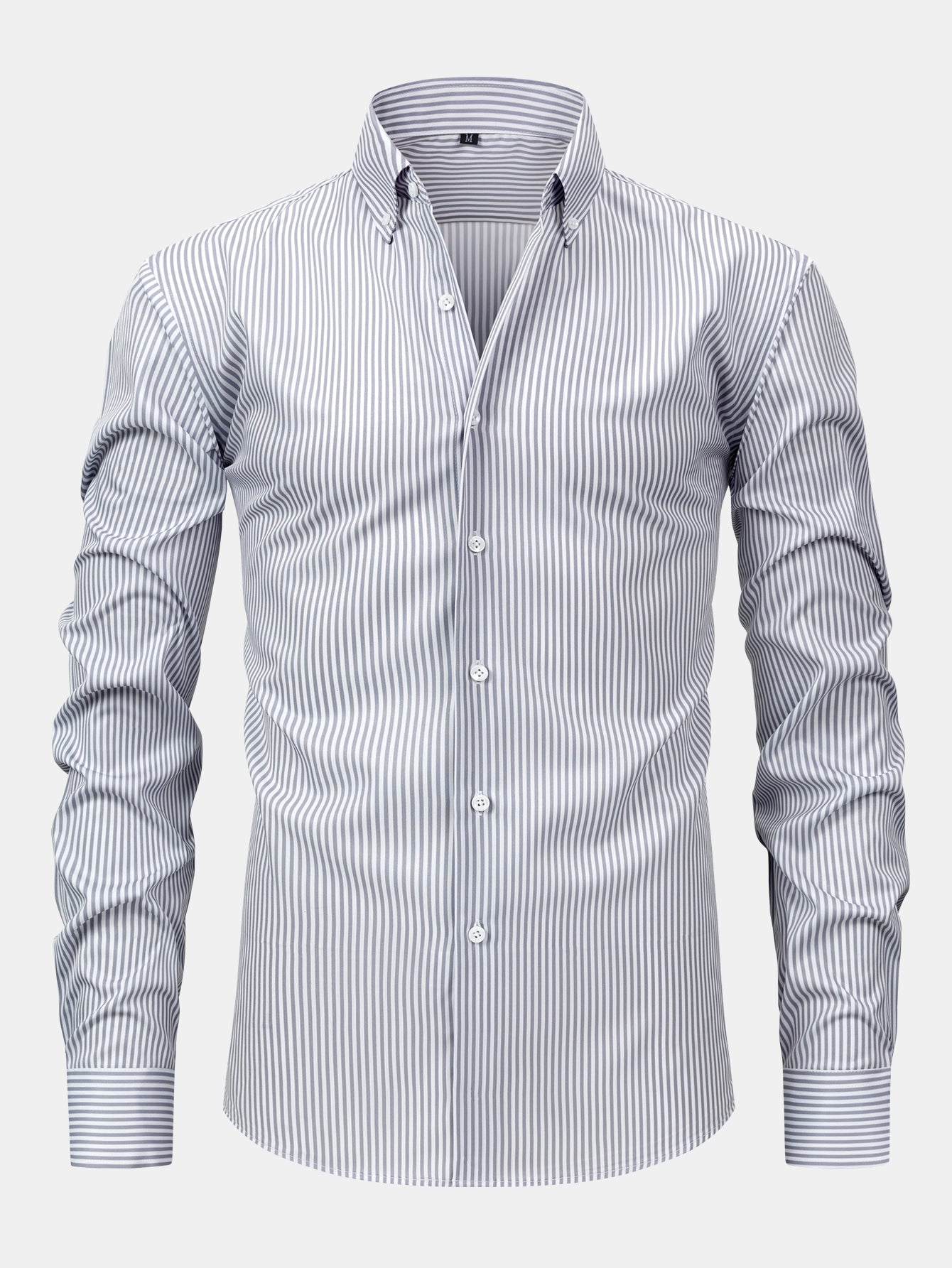 Long-Sleeve Striped Button-Down Shirt