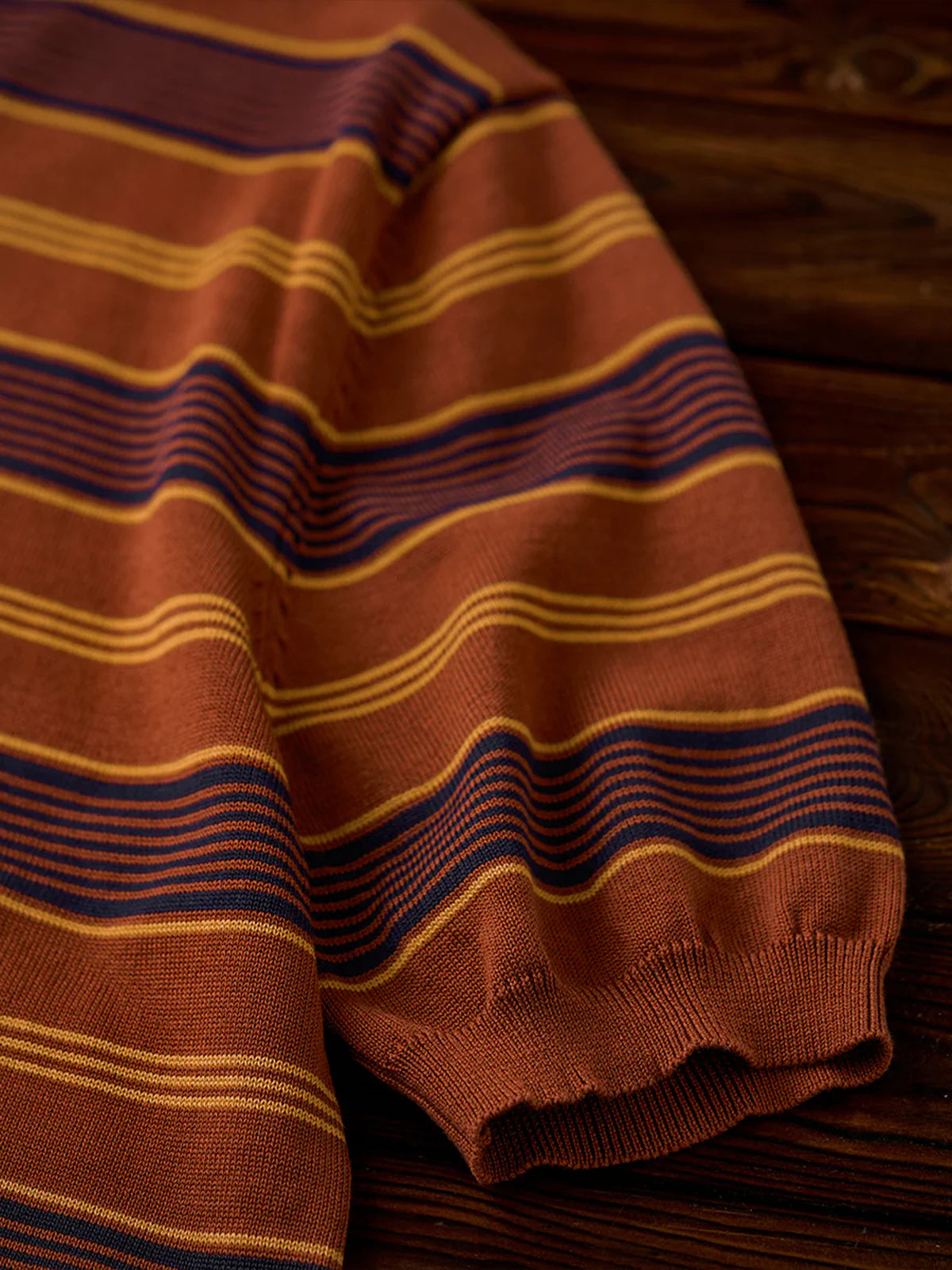 Multi-Border Knit Heavyweight Tee