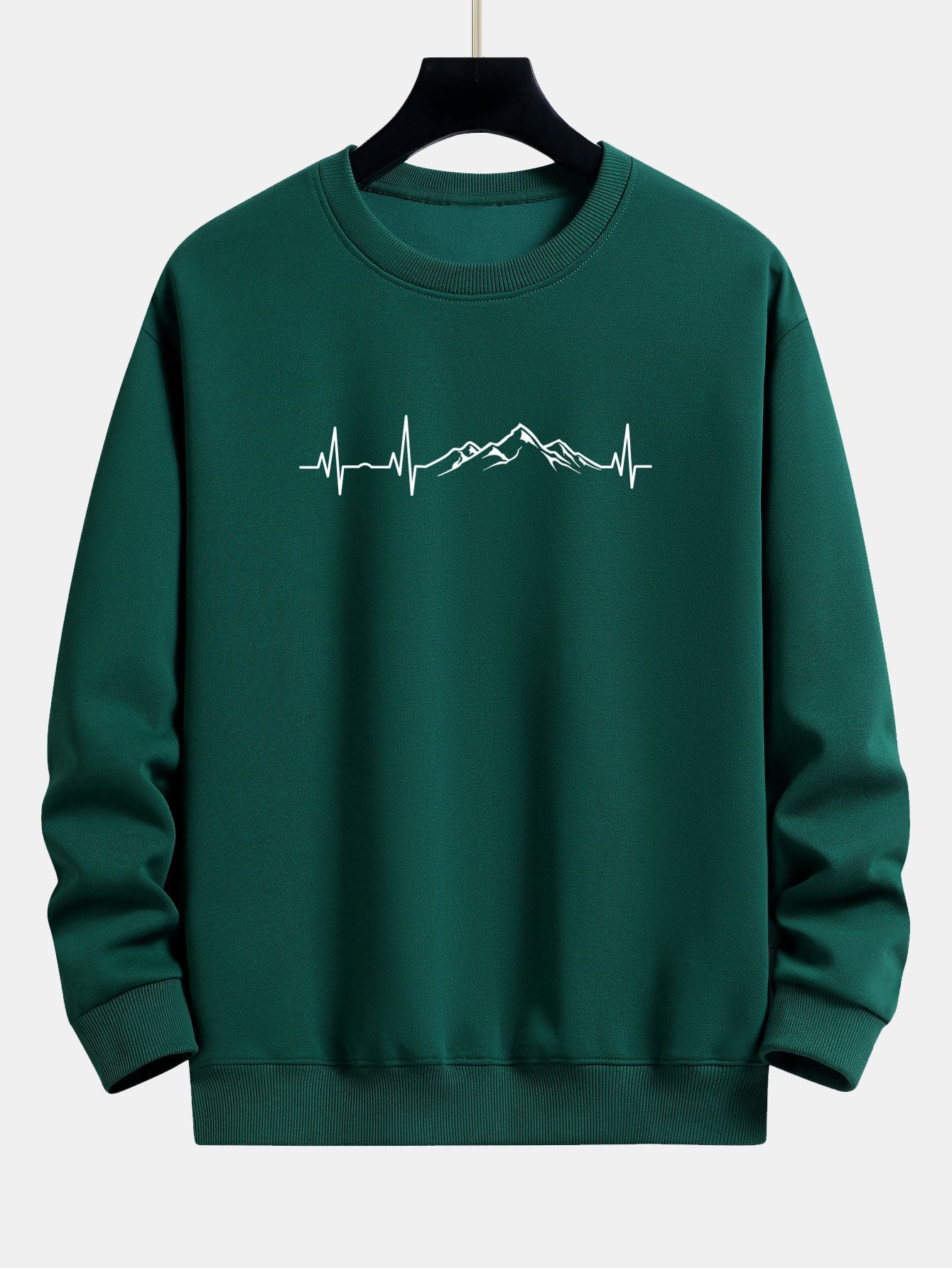Heartbeat Mountain Graphic Relaxed-Fit Sweatshirt