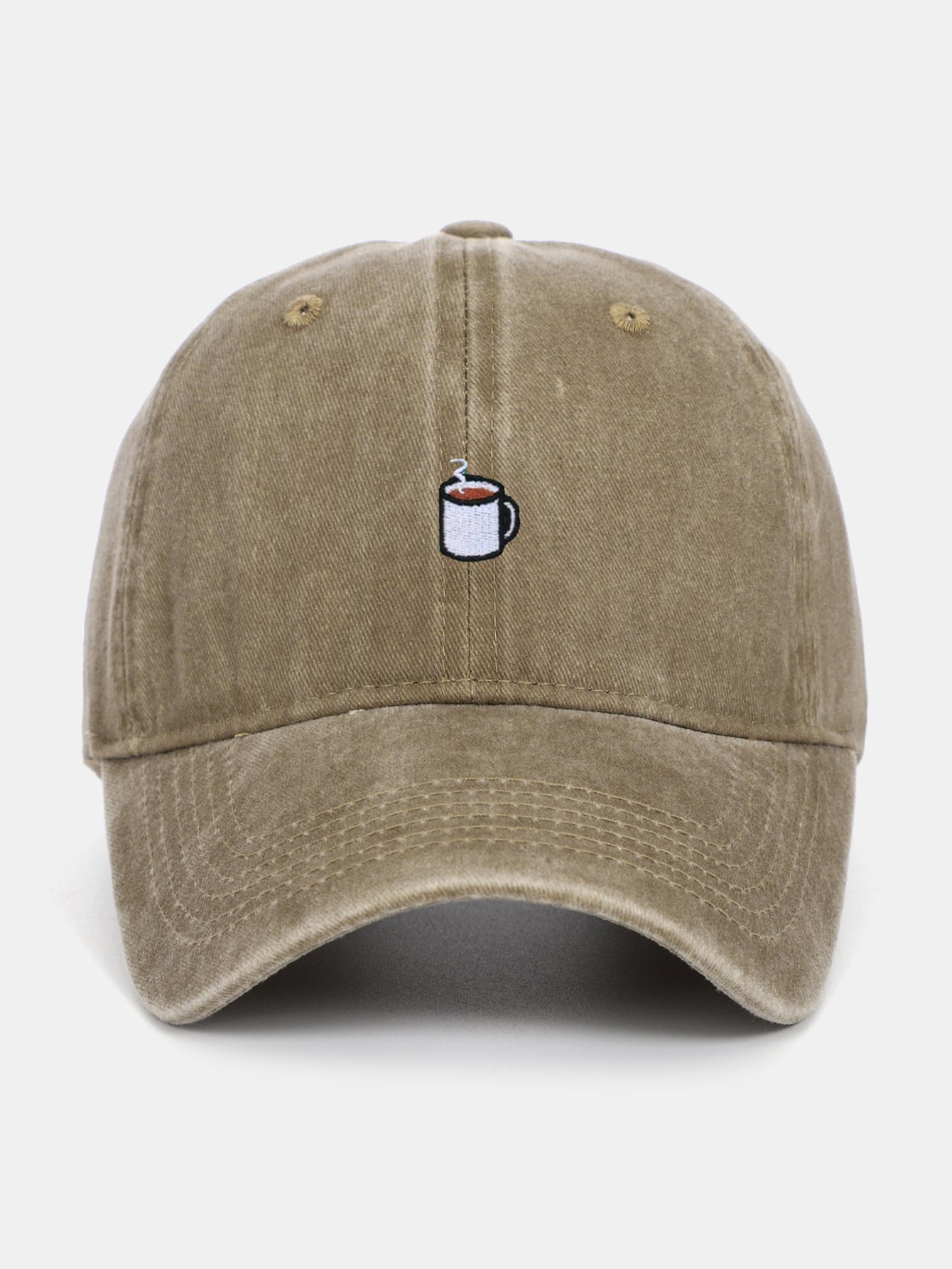 Coffee Brown Embroidered Baseball Cap