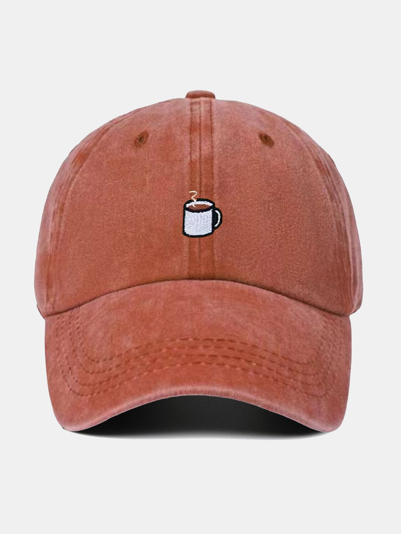 Coffee Brown Embroidered Baseball Cap