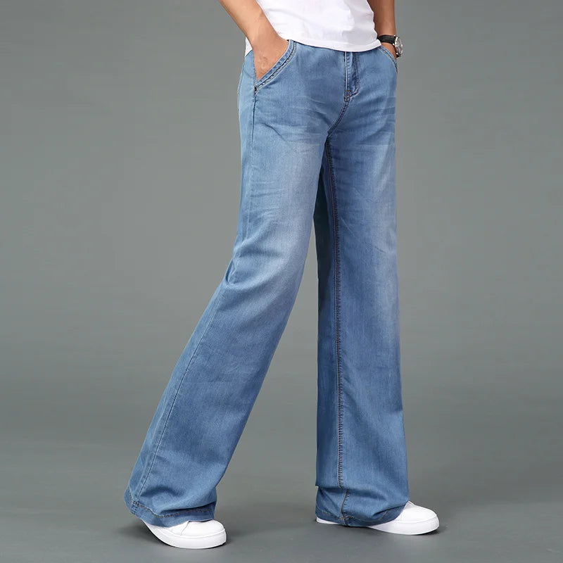 Men's Wide-Leg Flared Jeans