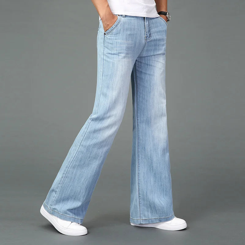 Men's Wide-Leg Flared Jeans
