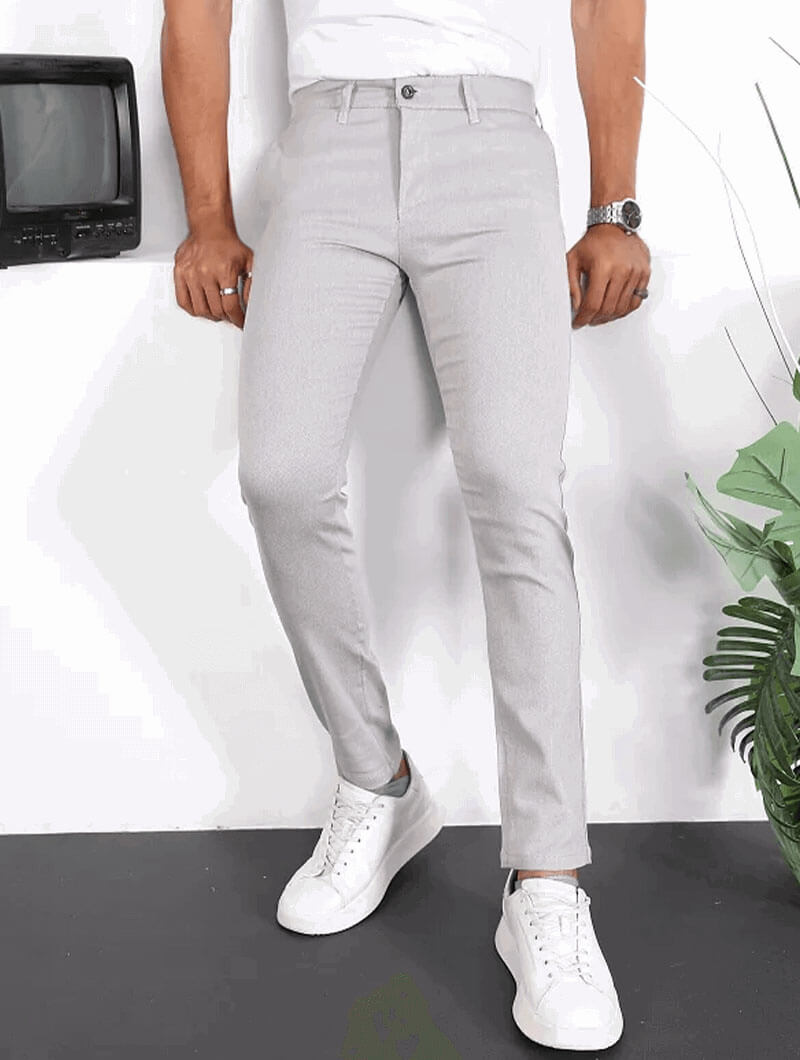 Noa Stretch Chino - Light Grey