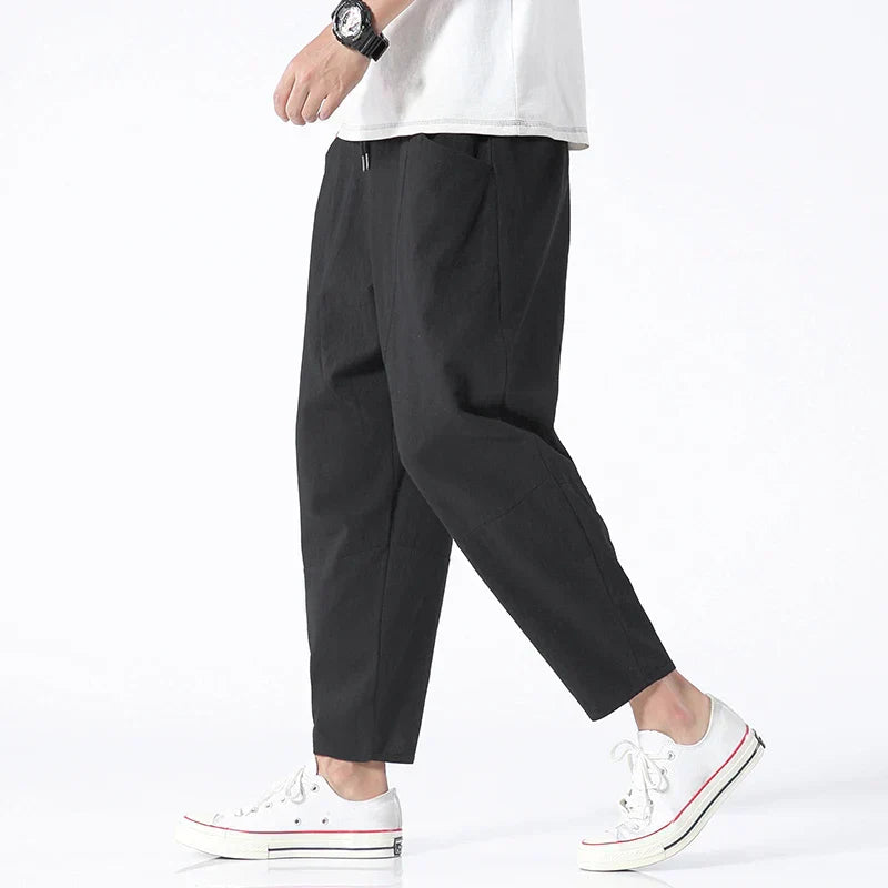 Kyoto Linen Ankle-Length Trousers