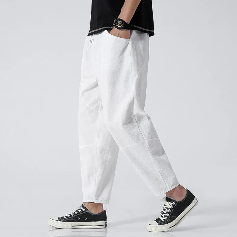 Kyoto Linen Ankle-Length Trousers