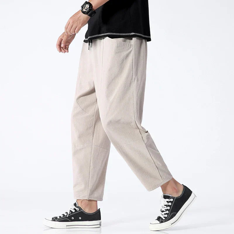 Kyoto Linen Ankle-Length Trousers