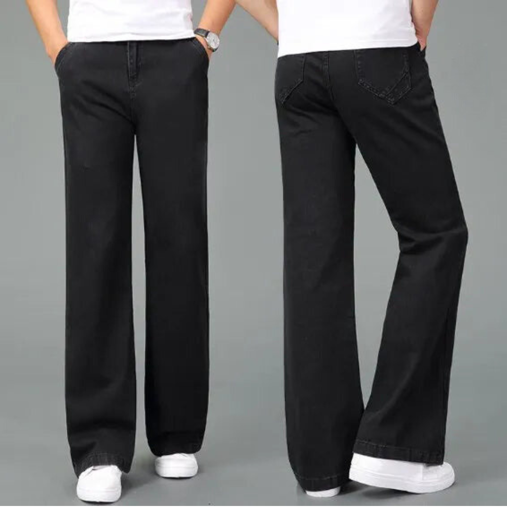 Men's Wide-Leg Flared Jeans