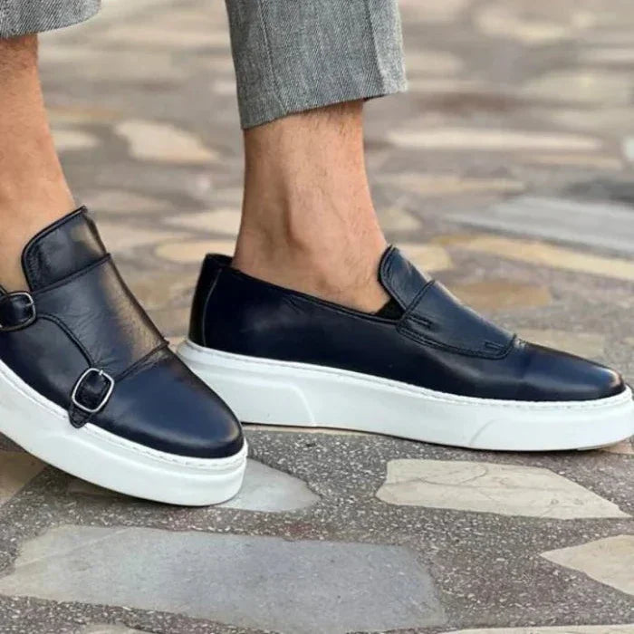 Cambridge | Leather Loafers with Buckle Detail
