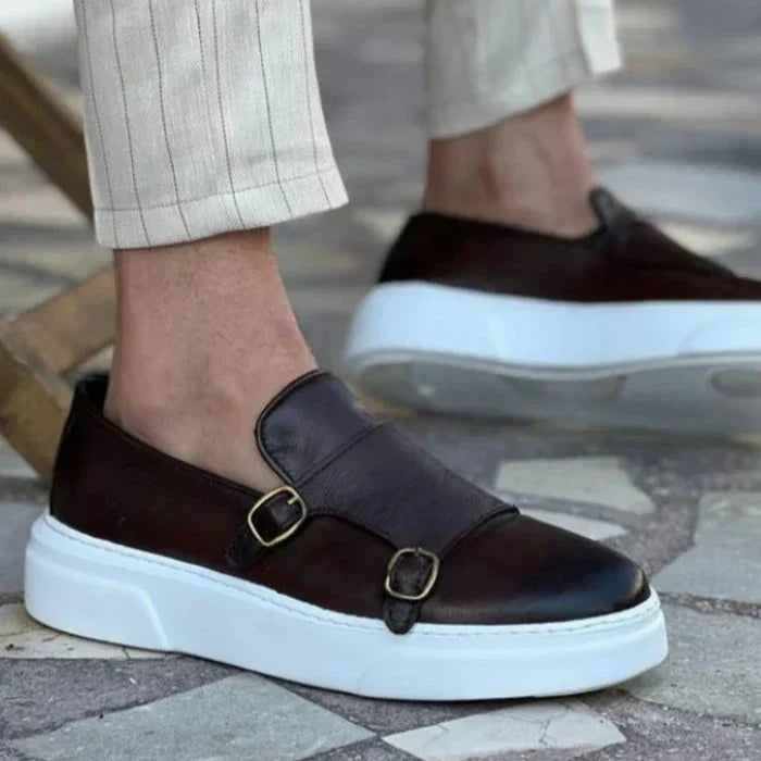 Cambridge | Leather Loafers with Buckle Detail