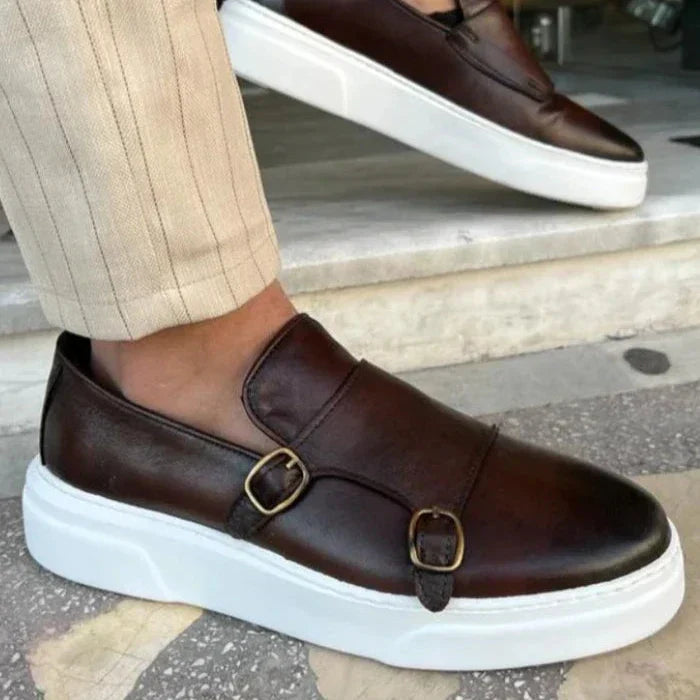 Cambridge | Leather Loafers with Buckle Detail