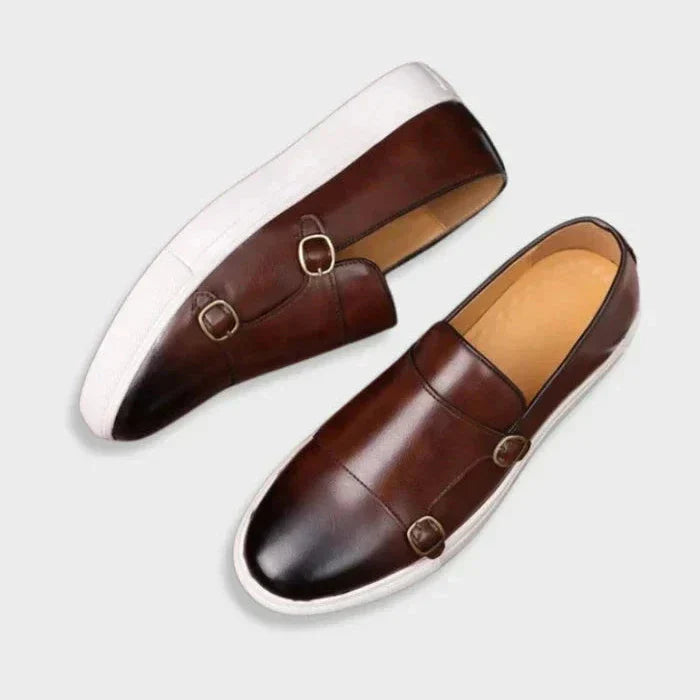 Cambridge | Leather Loafers with Buckle Detail