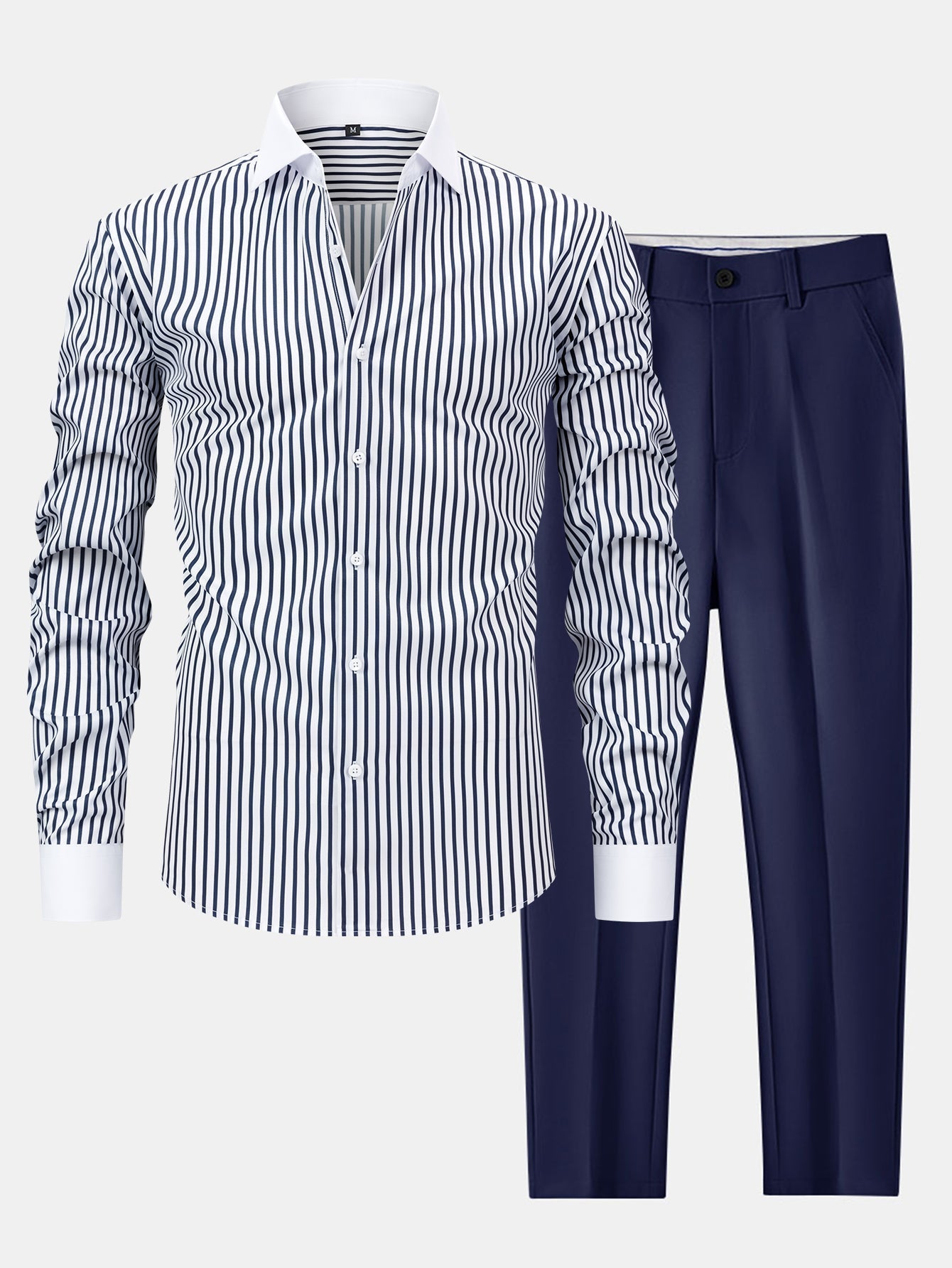 Winchester Striped Shirt & Slim-Fit Trousers Set