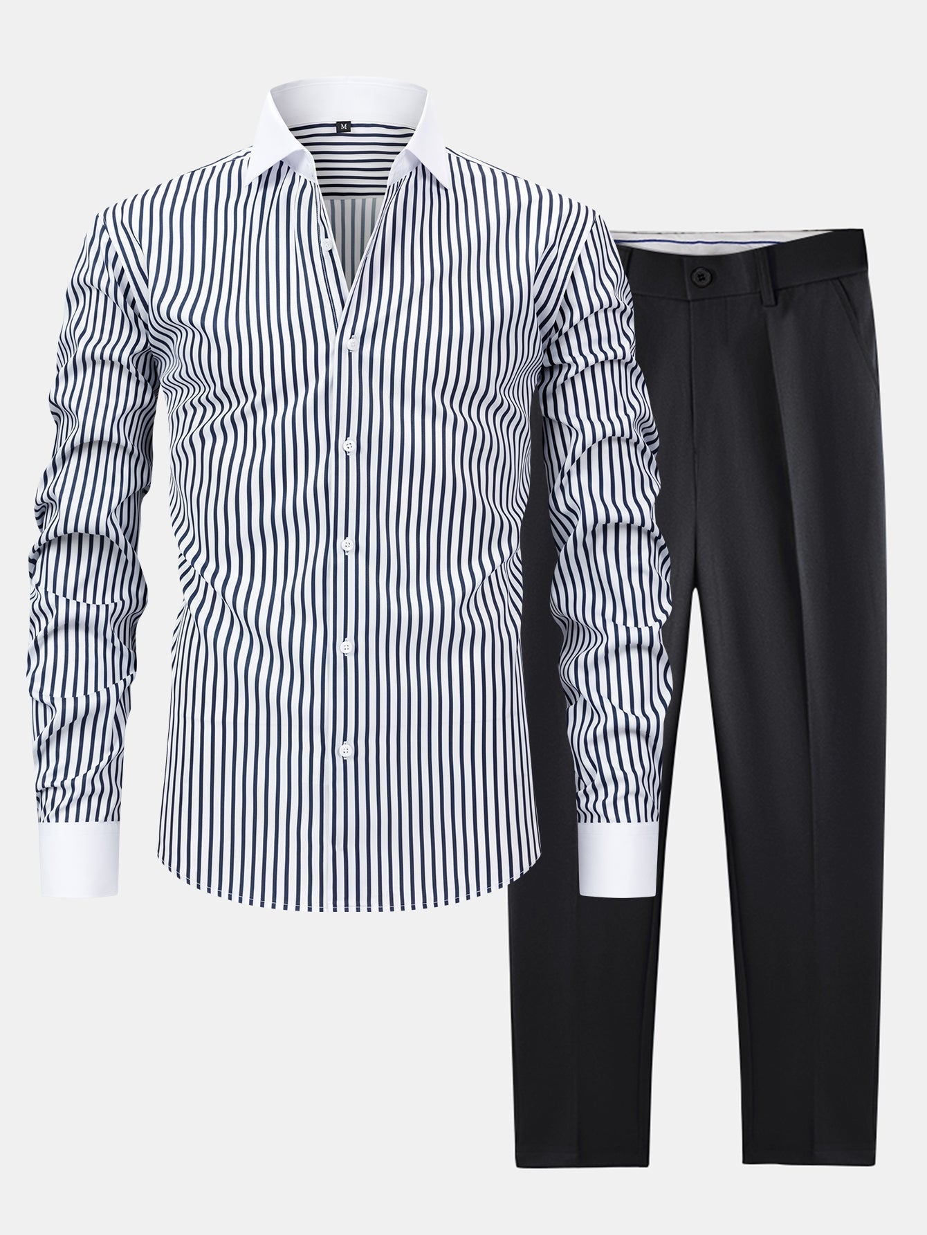 Winchester Striped Shirt & Slim-Fit Trousers Set