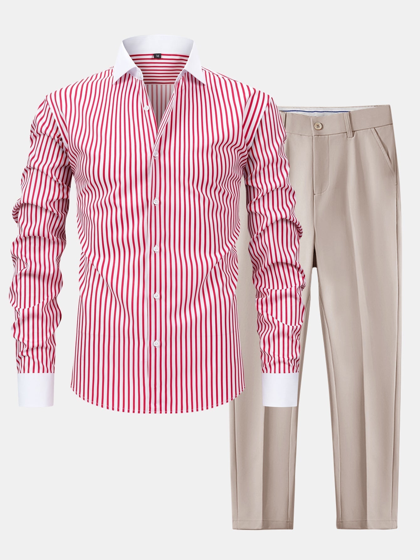 Winchester Striped Shirt & Slim-Fit Trousers Set