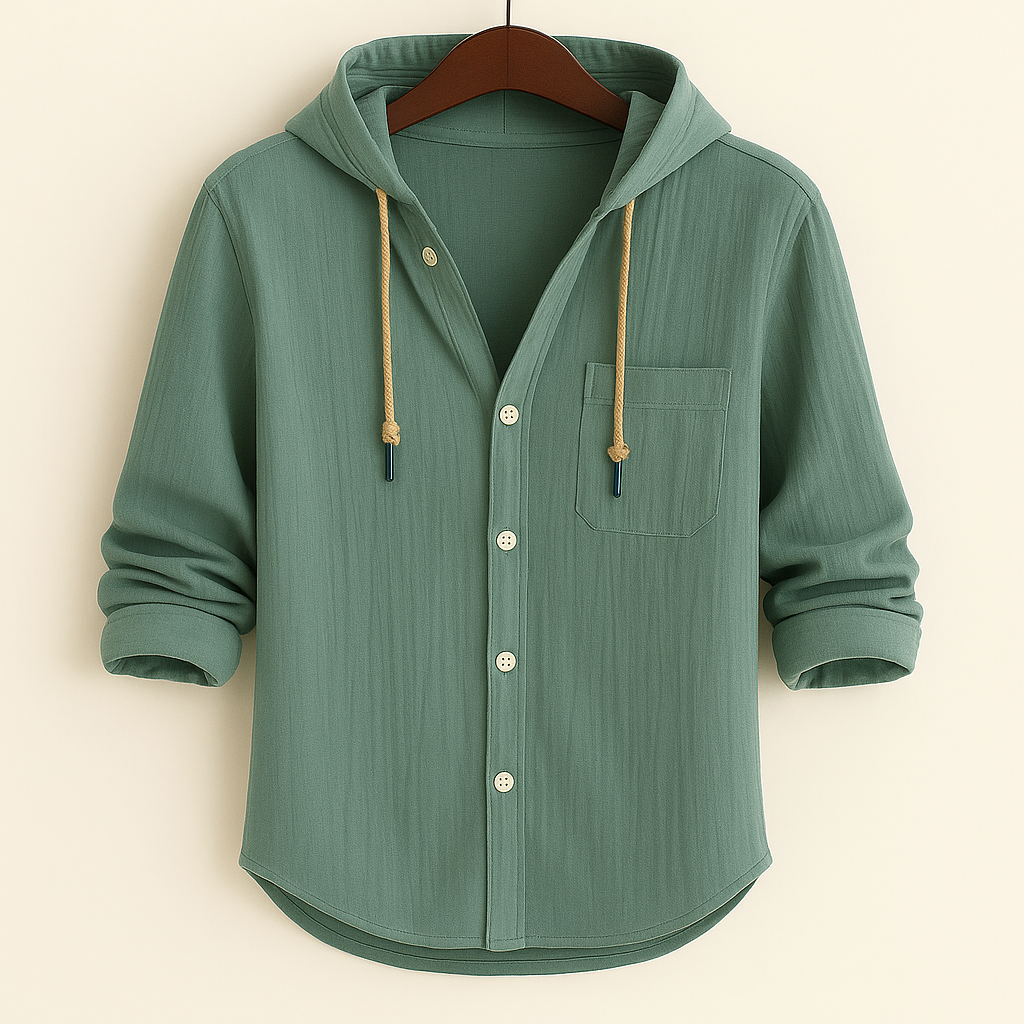 Camden Hooded Shirt | LUXURY SOFT COTTON SHIRT WITH HOOD